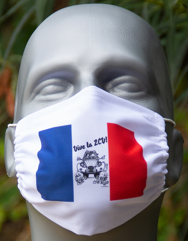 "Vive la 2CV" face mask